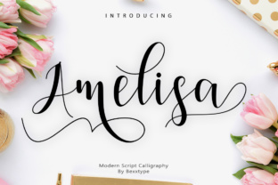 Amelisa Script Font for Fresh Editorial Design