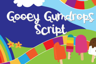 Gooey Gumdrops Script Font for Playful Brand Identity