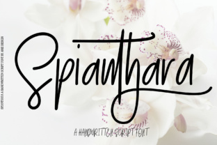Spianthara Script Font for Elegant Craft Projects